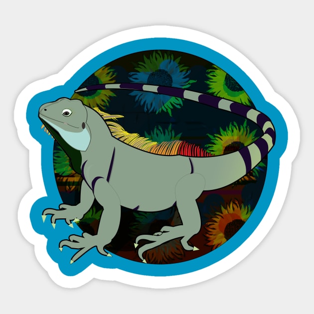 Iguana Sticker by momomoma
